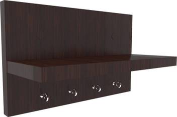 Extreme Wood Wall Mounted Key Holder Key Rack With Shelf 4 Hooks