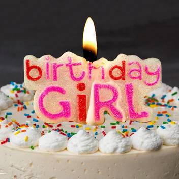 Furnish Marts Happy Birthday Girl Candle Cake Decoration Candle