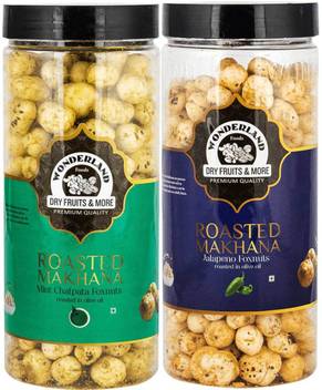 Wonderland Roasted Makhana Mint Chaat Jalepeno Foxnuts Assorted Nuts Price In India Buy Wonderland Roasted Makhana Mint Chaat Jalepeno Foxnuts Assorted Nuts Online At Flipkart Com Makhana salt n pepper 70 g. wonderland roasted makhana mint chaat jalepeno foxnuts assorted nuts