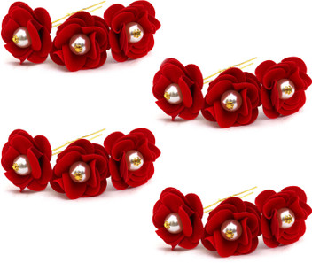 big red flower for hair