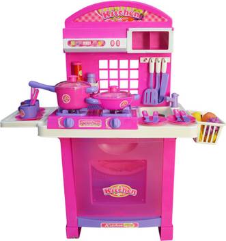 barbie kitchen set kids luxury battery