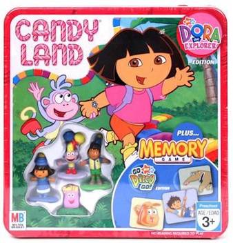 Hasbro Candy Land Nick Jr Dora The Explorer Collectors Tin Edition Plus Go Diego Go Edition Memory Game Candy Land Nick Jr Dora The Explorer Collectors Tin Edition Plus Go Diego