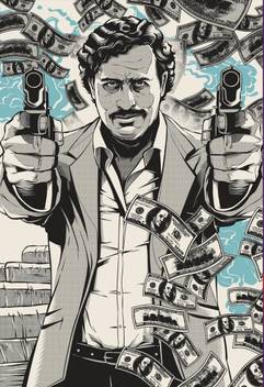 Pablo Escobar Narcos Jumbo Poster For Room Office 24 Inch X 36