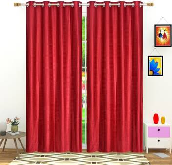 Pooja 274 Cm 9 Ft Polyester Long Door Curtain Pack Of 2 Buy