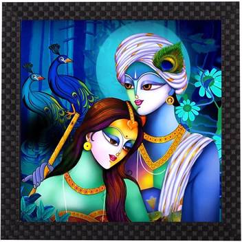 Craft Junction Lord Radha Krishna Art Print Design Matt Textured