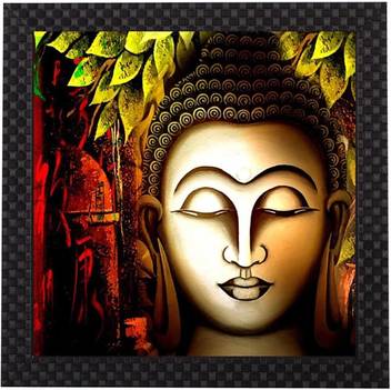 Craft Junction Lord Gautam Buddha Art Print Design Matt Textured