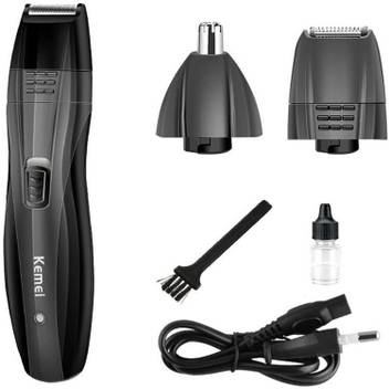Kemei Km 6635 3 In 1 Rechargeable Nose Beard Trimmer Ear Sideburns