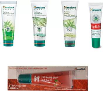 Himalaya Purifying Neem Face Wash Purifying Neem Scrub Purifying Neem Peel Off Mask Lip Balm Strawberry Lip Balm Price In India Buy Himalaya Purifying Neem Face Wash Purifying Neem Scrub Purifying