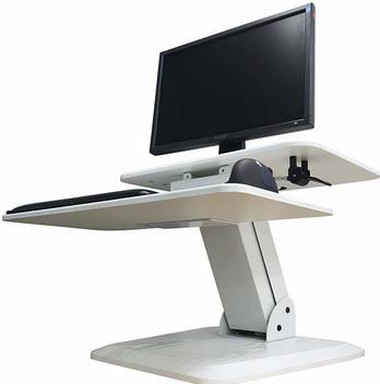 Rife Height Adjustable Standing Desk Gas Spring Monitor Riser Tabletop Sit To Stand Workstation Converter 2 Year Warranty White Rdf Laptop Stand Price In India Buy Rife Height Adjustable Standing Desk