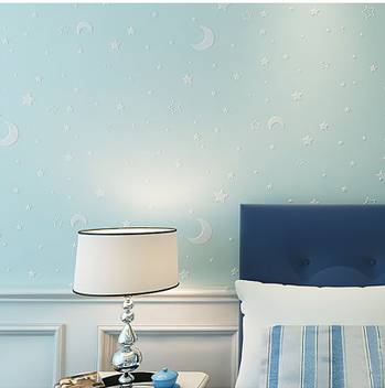 Store2508 Large Glow Effect Night Sky Design Star And Moon