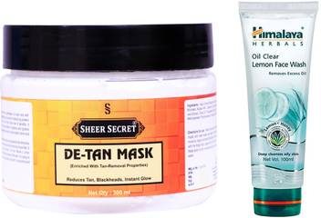 Sheer Secret De Tan Mask 300ml And Himalaya Oil Clear Lemon Face Wash 100ml Price In India Buy Sheer Secret De Tan Mask 300ml And Himalaya Oil Clear Lemon Face Wash 100ml Online