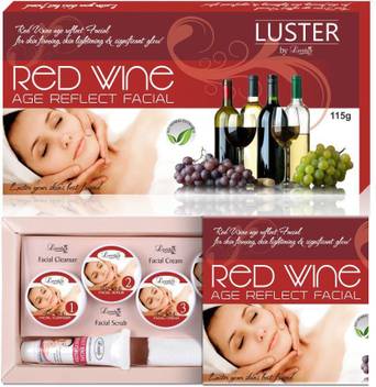 Luster Red Wine Facial Kit For Skin Rejuvenation New Pack Price In India Buy Luster Red Wine Facial Kit For Skin Rejuvenation New Pack Online In India Reviews Ratings Features Please complete your information below to creat an account. luster red wine facial kit for skin rejuvenation new pack