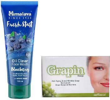 Himalaya Fresh Start Oil Clear Blueberry Face Wash Grapin Anti Aging And Anti Wrinkle Soap Price In India Buy Himalaya Fresh Start Oil Clear Blueberry Face Wash Grapin Anti Aging And