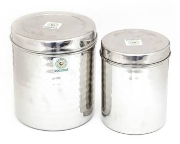 Coconut Stainless Steel Mathar Hammered Ubba Dabba Storage Box Deep Dabba 4000 Ml 3500 Ml Steel Spice Container Price In India Buy Coconut Stainless Steel Mathar Hammered Ubba