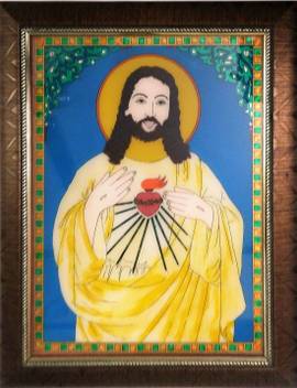 Mdstyle Jesus In Tanjore Art Handmade Acrylic 19 Inch X 15 Inch