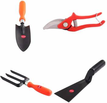 Airex 4 Pcs Gardening Tools Combo Of Pruner Trowel Small Fork And Khurpa Garden Tool Kit 4 Tools Garden Tool Kit Price In India Buy Airex 4 Pcs Gardening Tools Combo Of Pruner Trowel