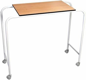 Vms Over Bed Table With Plain Laminated Board Top Fixed Height