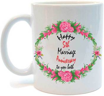 Juvixbuy Printed Happy 5th Marriage Anniversary To You Both