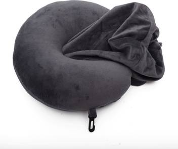 Store2508 Neck Travel Pillow With Hoodie Clip Grey Neck Pillow Grey Price In India Flipkart Com