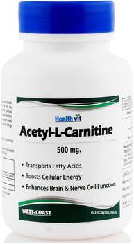Healthvit Acetyl L Carnitine 500mg 60 Capsules Price In India Buy Healthvit Acetyl L Carnitine 500mg 60 Capsules Online At Flipkart Com
