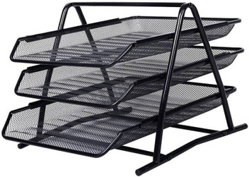 Desk Organizer 3 Trays File Holder File Tray Document Office Desktop Orgnizer