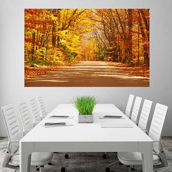 Nature Wall Poster Path Forest Golden Hd Wallpaper No Framed 2ft
