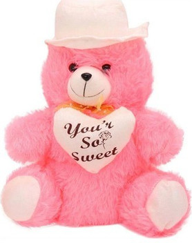 pink and white teddy bear