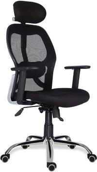 Lakdi Contemporary Ergonomic Armrest Headrest Adjustable Mesh Chair For Conference Study Office Swivel High Back Black Fabric Office Executive Chair Price In India Buy Lakdi Contemporary Ergonomic Armrest Headrest Adjustable Mesh