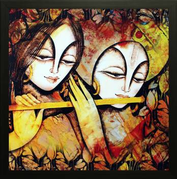 Saf Radha Krishna Oil 12 Inch X 12 Inch Painting Price In India
