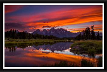 Beautiful Scene Nature Sunrise And Sunset Hd Wallpaper Framed