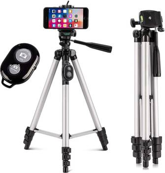 Gizmobitz El 4999 Portable Foldable Camera Mobile Tripod With Bluetooth Wireless Remote Shutter Photo Clicker Controler Compatible With All Smartphones Tripod Kit Gizmobitz Flipkart Com