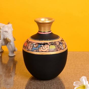 Aakriti Art Creations Terracotta Madhubani Hand Painted Home