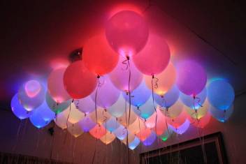 Skylofts Solid Set Of 25 Led Balloons For Party Diwali Christmas New Years Celebrations Baby Shower Decorations Led Balloons Balloons For Birthday