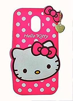 Aarnik Back Cover For 3d Cute Cartoon Hello Kitty Soft Silicone Back Case Cover For Moto E3 Power Pink Aarnik Flipkart Com