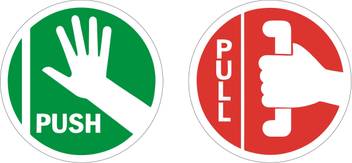 Signever Push Pull Sign Sticker For Glass Door Home Office Hospital Mall Business L X H 11 5 Cm X 11 5 Cm Emergency Sign Price In India Buy Signever Push Pull