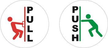 Signever Push Pull Hindi Sign Sticker For Glass Door Home Office Hospital Mall Business L X H 11 5 Cm X 11 5 Cm Emergency Sign Price In India Buy Signever Push