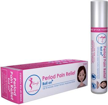 Sanfe Pack Of 4 Period Pain Relief Roll On For Menstrual Cramps