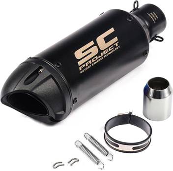 Trp Traders Universal Bike Black Exhaust Universal For Bike Pulsar
