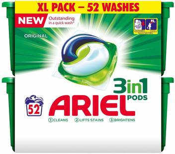 Ariel Laundry Detergent 3 In 1 Pods 52 Pods Colour None Detergent Pod Price In India Buy Ariel Laundry Detergent 3 In 1 Pods 52 Pods Colour None Detergent Pod Online At Flipkart Com