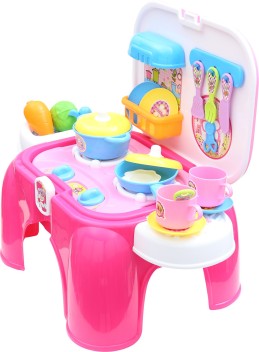 play kitchen with baby seat