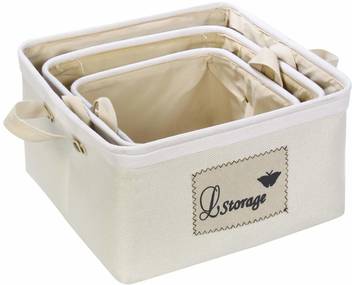 Smile Mom Collapsible Storage Basket Bins Foldable Rectangular