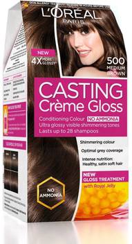 L Oreal Paris Casting Creme Gloss Medium Brown 500 Hair Color Pack Of 2 Medium Brown 500 Price In India Buy L Oreal Paris Casting Creme Gloss Medium Brown 500 Hair Color Ammonia free for a pleasant smell. l oreal paris casting creme gloss