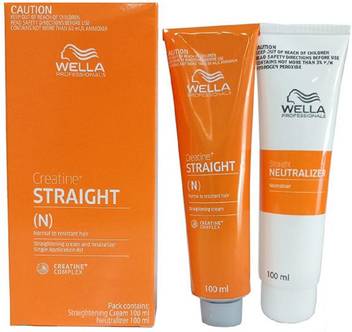 Wella Professionals Creatine Straight Straightening Cream And