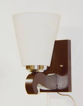 Propitup Brawn Wood Wall Light With Unbreakable White Fiber Shade