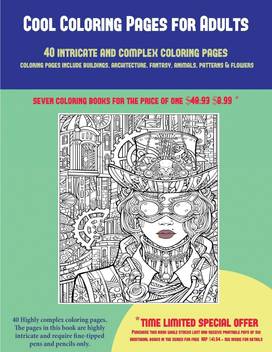 Cool Coloring Pages For Adults 40 Complex And Intricate Coloring Pages Buy Cool Coloring Pages For Adults 40 Complex And Intricate Coloring Pages