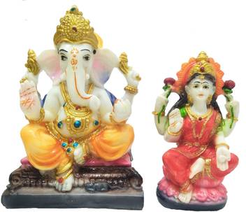 Dreamcollection Lord Ganesha Face Ganesh Lakshmi Ganesha On Lotus Flower Goddess Laxmi