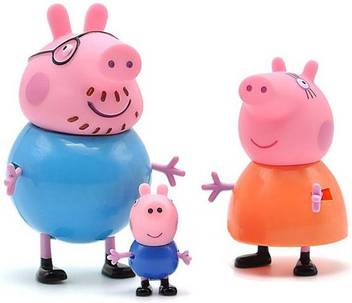 Smart Anime Buy Peppa Pig Set Of 3 Pcs Action Figure Cake Topper