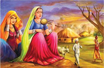 Masstone Rajasthani Village Sparkle Coated Self Adhesive Wallpaper