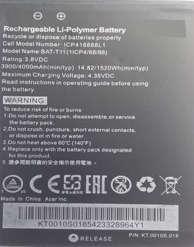 Mobi Com Mobile Battery For Acer Liquid Z630 Z630s T03 T04 Bat T11 4000 Mah Price In India Buy Mobi Com Mobile