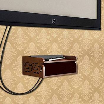 Extreme Wood Set Top Box Stand Wall Mount Setup Box Holder Wall Shelf Wooden Mdf Wall Shelf Number Of Shelves 2 Brown Wooden Wall Shelf Price In India Buy Extreme